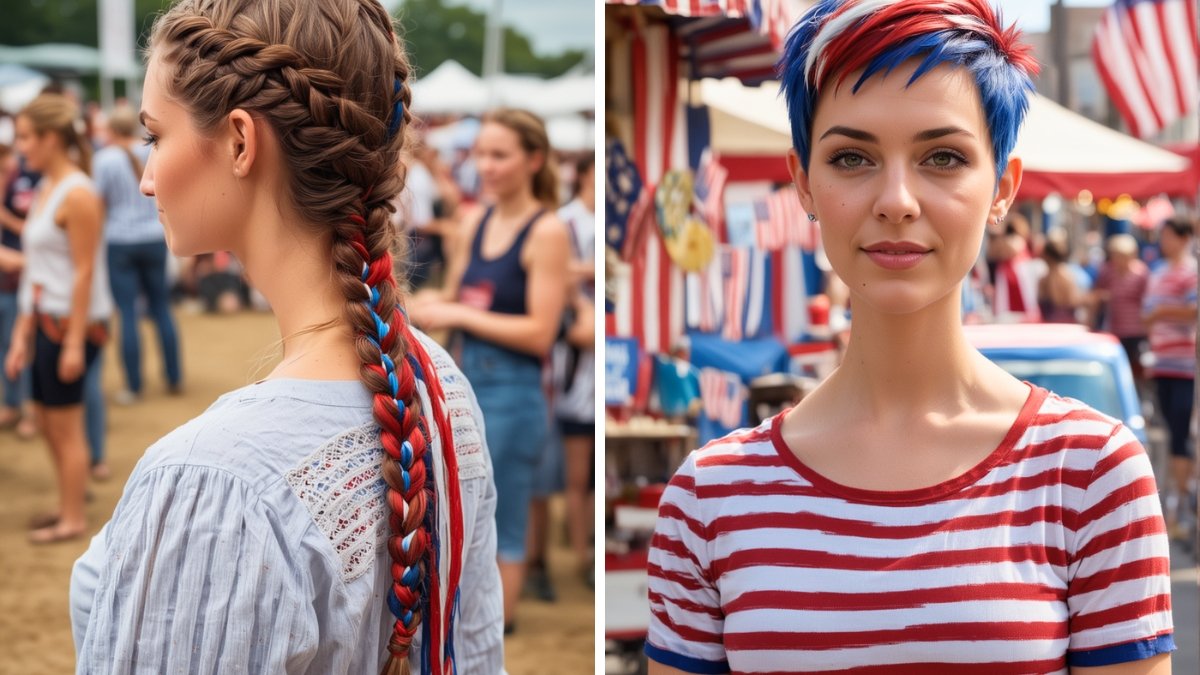 Red White And Blue 22 Stunning 4th Of July Hairstyles You Can t Miss pin-on-hair-style-sleek-hairstyles-cute-hairstyles-hairdos-for