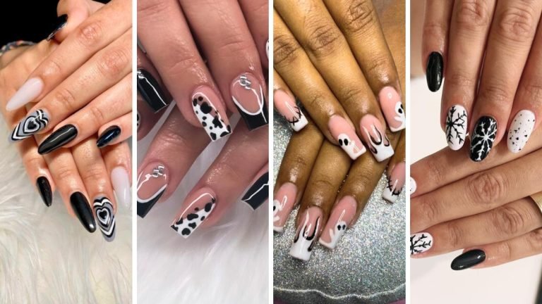 40 White and Black Nail Ideas to Try in 2025