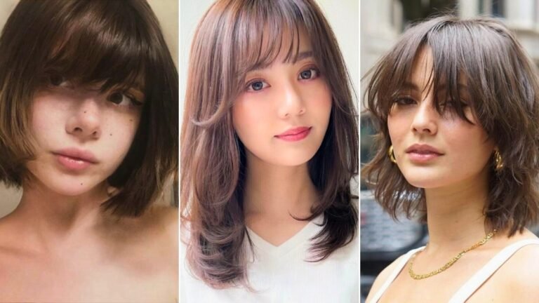 22 Flattering Short Hair with Bangs Styles for Round Faces